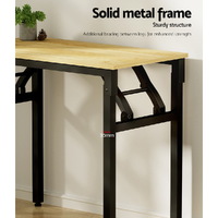 Artiss Computer Desk Laptop Table Bookshelf Desk Storage Rack Office Study Oak thumbnail