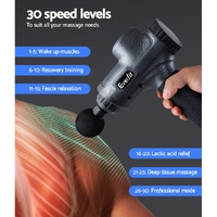Everfit Massage Gun 30 Speed 6 Heads Vibration Muscle Massager Chargeable Grey thumbnail