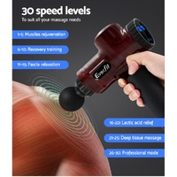 Everfit Massage Gun 30 Speed 6 Heads Vibration Muscle Massager Chargeable Red thumbnail