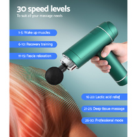 Everfit Massage Gun 30 Speed 6 Heads Vibration Muscle Massager Chargeable Green thumbnail
