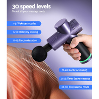 Everfit 30 Speed Massage Gun 4 Heads Vibration Muscle Massager Chargeable Purple thumbnail