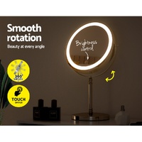 Embellir Makeup Mirror 20x20cm 10X Magnifying with LED Light Rotation Tabletop thumbnail
