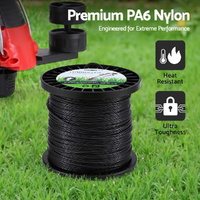 Giantz 100M Whipper Snipper Trimmer Line 2.4mm Star Nylon String Cord Black thumbnail