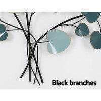 Artiss Metal Wall Art Hanging Sculpture Home Decor Leaf Tree of Life Blue thumbnail