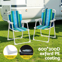 Gardeon Outdoor Chairs Folding Camping Chair Steel Portable Patio Furniture thumbnail