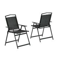 Gardeon Outdoor Chairs Portable Folding Camping Chair Steel Patio Furniture thumbnail