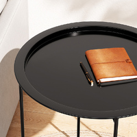 Gardeon Coffee Side Table Steel Outdoor Furniture Indoor Desk Patio Garden thumbnail