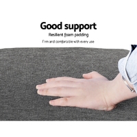 Artiss Ottoman Foot Stool Arrow Linen Grey thumbnail