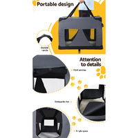 i.Pet Pet Carrier Soft Crate Dog Cat Travel 82x58CM Portable Foldable Car XL thumbnail