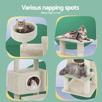 i.Pet Cat Tree 90cm Scratching Post Tower Scratcher Wood Condo House Bed Trees thumbnail
