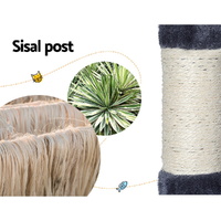 i.Pet Cat Tree Tower Scratching Post Scratcher 138cm Trees Condo House Grey thumbnail