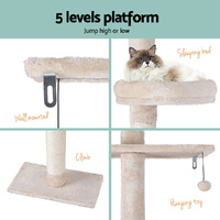 i.Pet Cat Tree 290cm Tower Scratching Cats Post Scratcher Floor to Ceiling Bed thumbnail