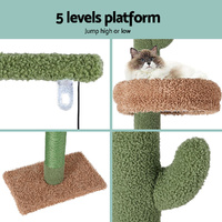 i.Pet Cat Tree Tower Scratching Post Scratcher Floor to Ceiling Cats Bed 290cm thumbnail