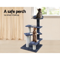 i.Pet Cat Tree 100cm Scratching Post Scratcher Tower Wood Condo House Trees Bed thumbnail