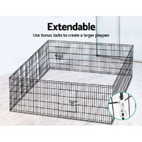 i.Pet 30" 8 Panel Dog Playpen Pet Fence Exercise Cage Enclosure Play Pen thumbnail