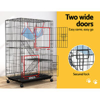 i.Pet Rabbit Cage 100cm Hutch 3 Level Indoor Guinea Pig Ferret thumbnail