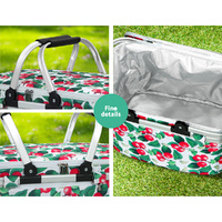 Alfresco Picnic Basket Folding Bag Hamper Insulated Food Cover Storage thumbnail