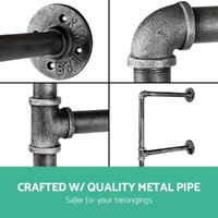 Artiss Floating DIY Pipe Shelf Metal Brackets Set of 2 thumbnail