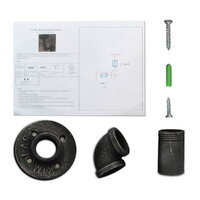 Artiss 8x Floating Pipe Shelf DIY Metal Wall Brackets thumbnail