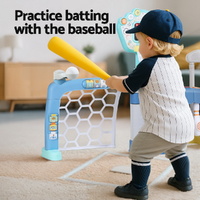 Keezi Kids Basketball Hoop Stand Bowling Baseball Golf Game Sports Toys Set Blue thumbnail