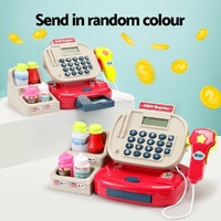 Keezi Kids Cash Register Calculator Pretend Play Shops Money Checkout Toys Set thumbnail