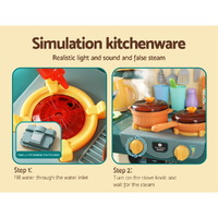 Keezi Kids Kitchen Pretend Play Set Cooking Sound Steam Light Function thumbnail