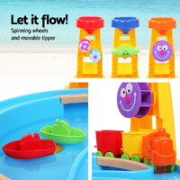 Keezi Kids Sandpit Pretend Play Set Water Sand Table Children Outdoor Toy Umbrella thumbnail