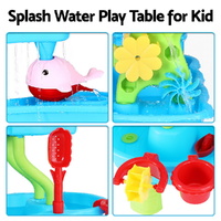 Keezi Kids Sand and Water Table 4-Tier Waterfall Sandpit Toys Beach Shovel thumbnail