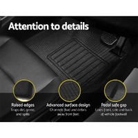 Weisshorn Car Rubber Floor Mats Compatible For Toyota Hilux Dual Cab 2015-2022 thumbnail