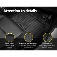 Weisshorn Car Rubber Floor Mats Front And Rear Compatible For Toyota RAV4 2019-2022 thumbnail