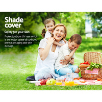 Instahut Shade Sail 3x6m Rectangle 185GSM 95% Sand Shade Cloth thumbnail