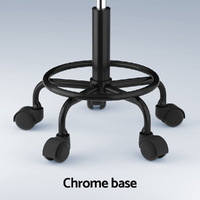 Artiss Salon Stool Square Swivel Chair Black thumbnail