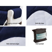 Artiss Sofa Cover Couch Covers 4 Seater 100% Water Resistant Navy thumbnail