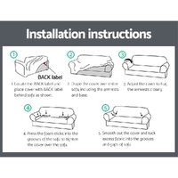 Artiss Sofa Cover Couch Covers 4 Seater Stretch Grey thumbnail