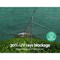 Instahut 30% Shade Cloth 1.83x10m Shadecloth Wide Heavy Duty Green thumbnail