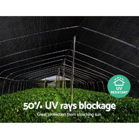 Instahut 50% Shade Cloth 1.83x20m Shade Cloth Sail Heavy Duty Shadecloth Garden Mesh Roll BK thumbnail
