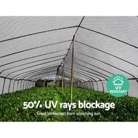 Instahut 50% Shade Cloth 3.66x10m Shadecloth Wide Heavy Duty White thumbnail