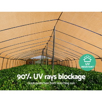 Instahut 90% Shade Cloth 3.66x10m Shadecloth Sail Heavy Duty Beige thumbnail