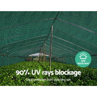Instahut 90% Shade Cloth 3.66x10m Shadecloth Sail Heavy Duty Green thumbnail