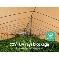 Instahut 70% Shade Cloth 1.83x20m Shadecloth Sail Heavy Duty Beige thumbnail