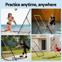 Everfit 7ft 2.1M Volleyball Net Football Baseball Goal Netting with Frame Angle Adjustable Rebounder thumbnail