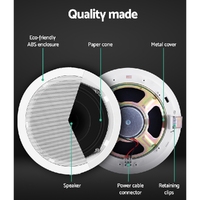 Giantz 6 Inch Ceiling Speakers In Wall Speaker Home Audio Stereos Tweeter 6pcs thumbnail