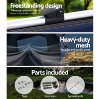 Weisshorn King Single Swag Camping Swags Canvas Free Standing Dome Tent Blue thumbnail