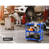 Giantz 3-Tier Tool Cart Trolley Workshop Garage Storage Organizer Blue thumbnail