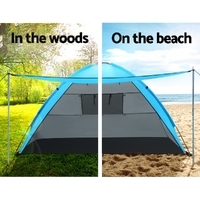 Weisshorn Camping Tent Beach Portable Hiking Sun Shade Shelter Fishing 4 Person thumbnail