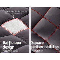 Giselle Bedding Mattress Topper Pillowtop Bamboo Charcoal Queen thumbnail