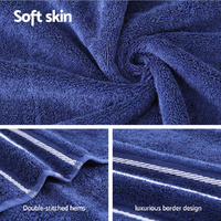 6 Pack Bath Towels Set Cotton Towel Navy thumbnail