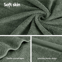 2 Pack Bath Sheets Set Cotton Extra Large Towel Green thumbnail