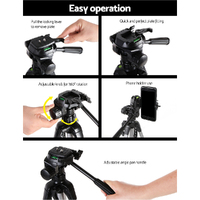 Weifeng Professional Camera Tripod Stand Mount DSLR Travel Adjustable 55-145cm thumbnail