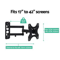 Artiss TV Wall Mount Bracket for 17"-42" LED LCD TVs Full Motion Strong Arms thumbnail